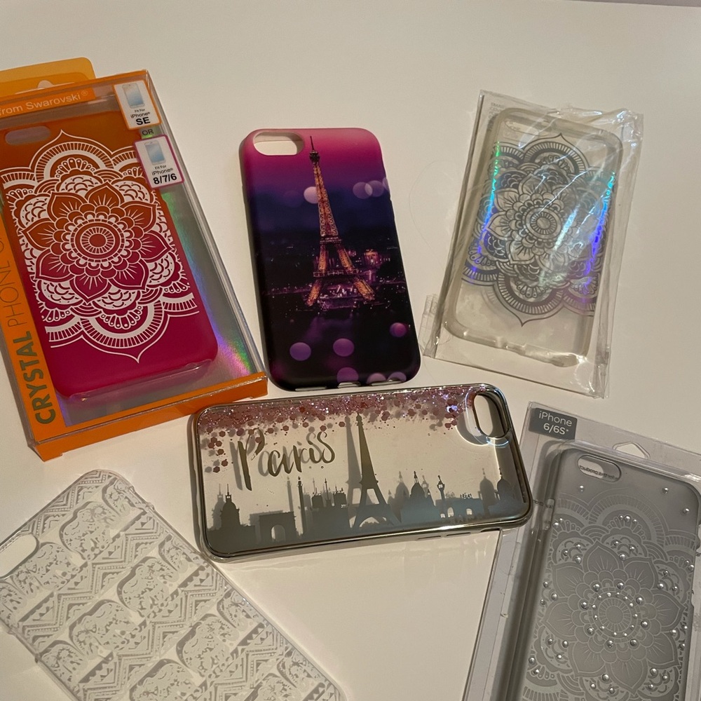 A bundle of 6 iPhone 6/6s soft ,flexible cases.